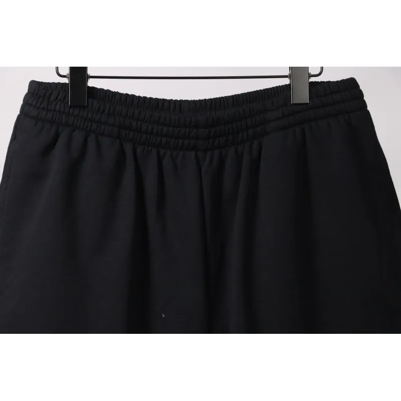 Balenciaga Reverse Logo Embroidered Lettering Shorts