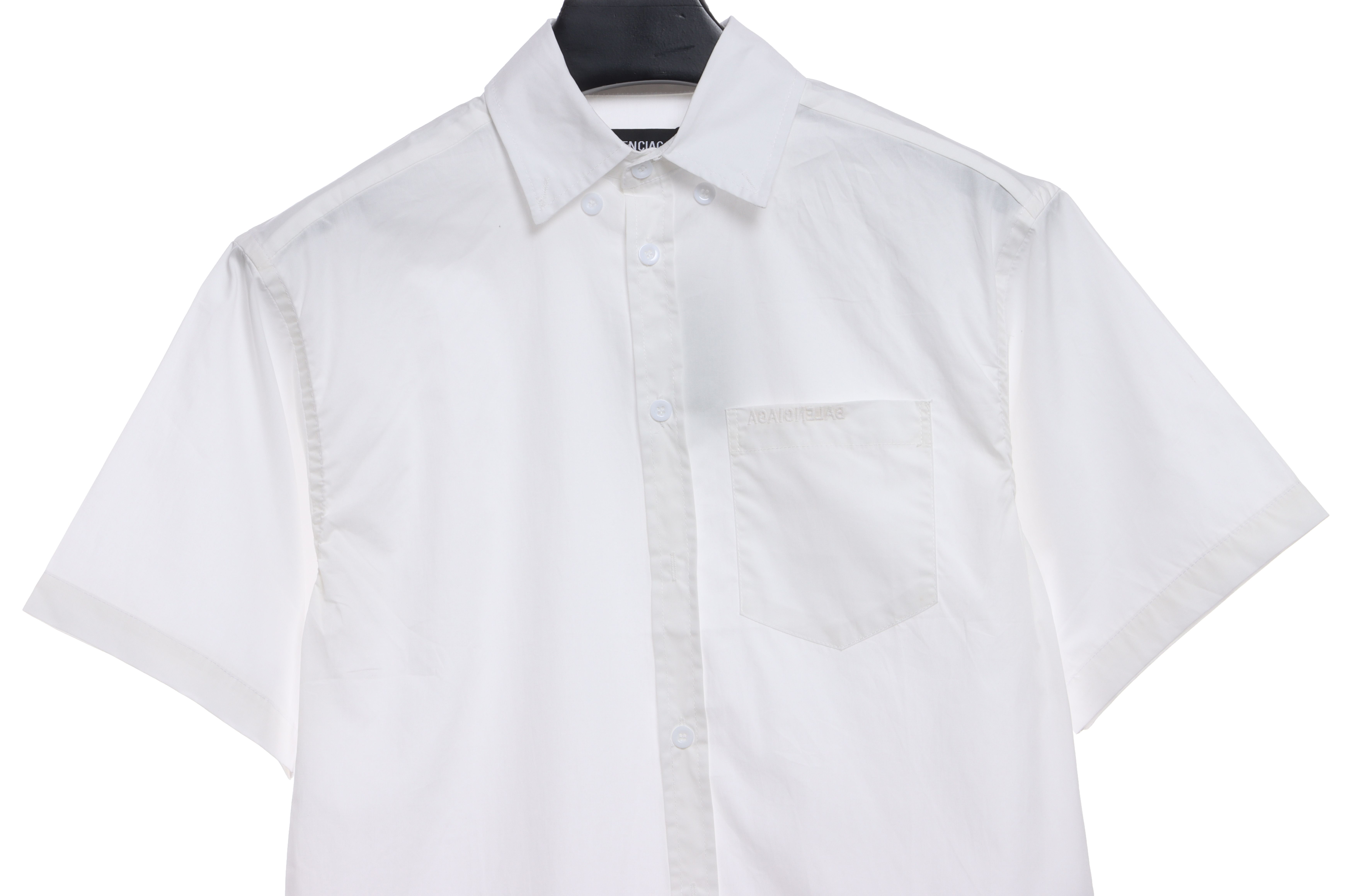 Balenciaga Reverse LOGO Embroidered Short-Sleeved Shirt (Special Offer)