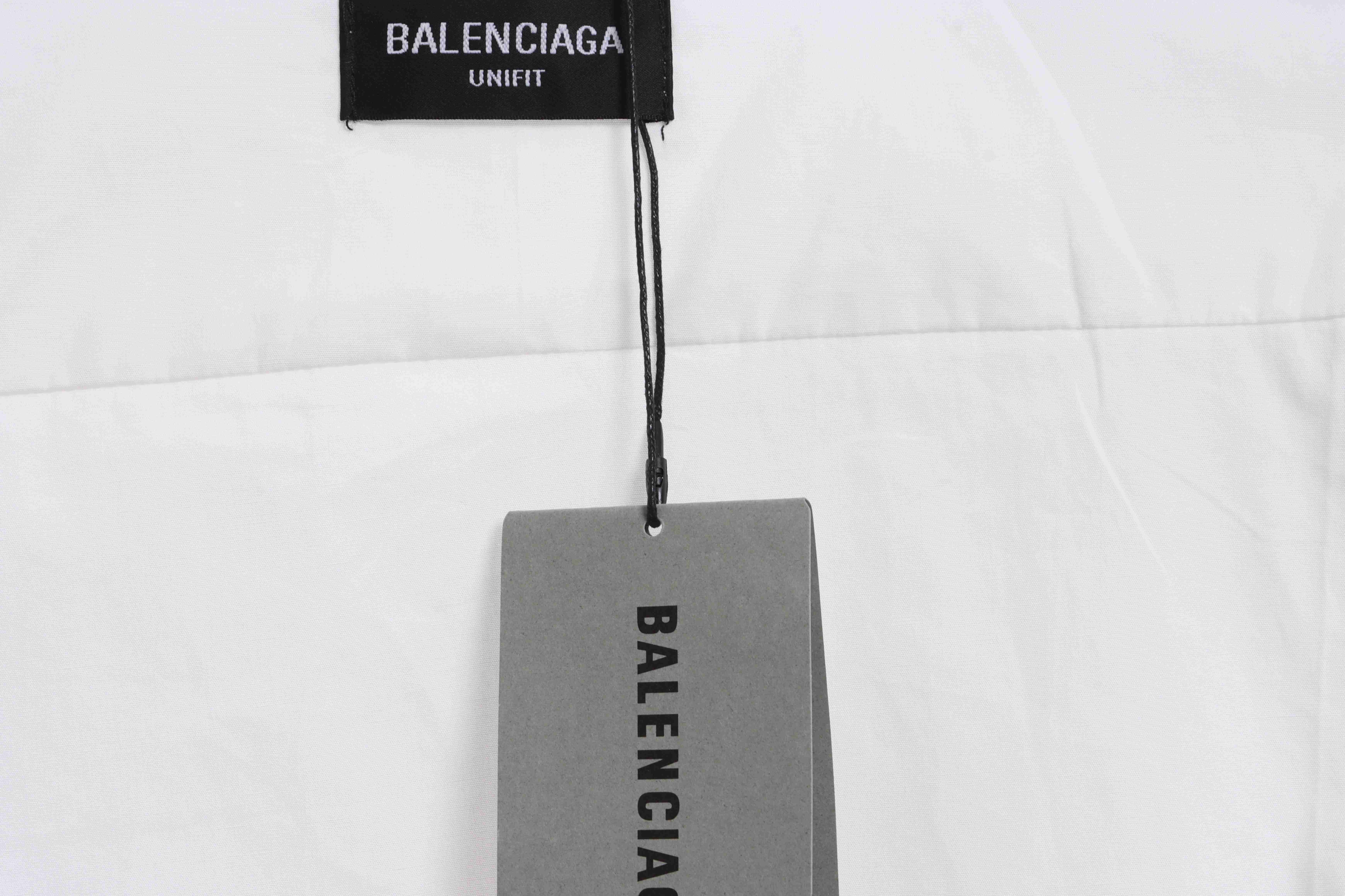 Balenciaga Reverse LOGO Embroidered Short-Sleeved Shirt (Special Offer)