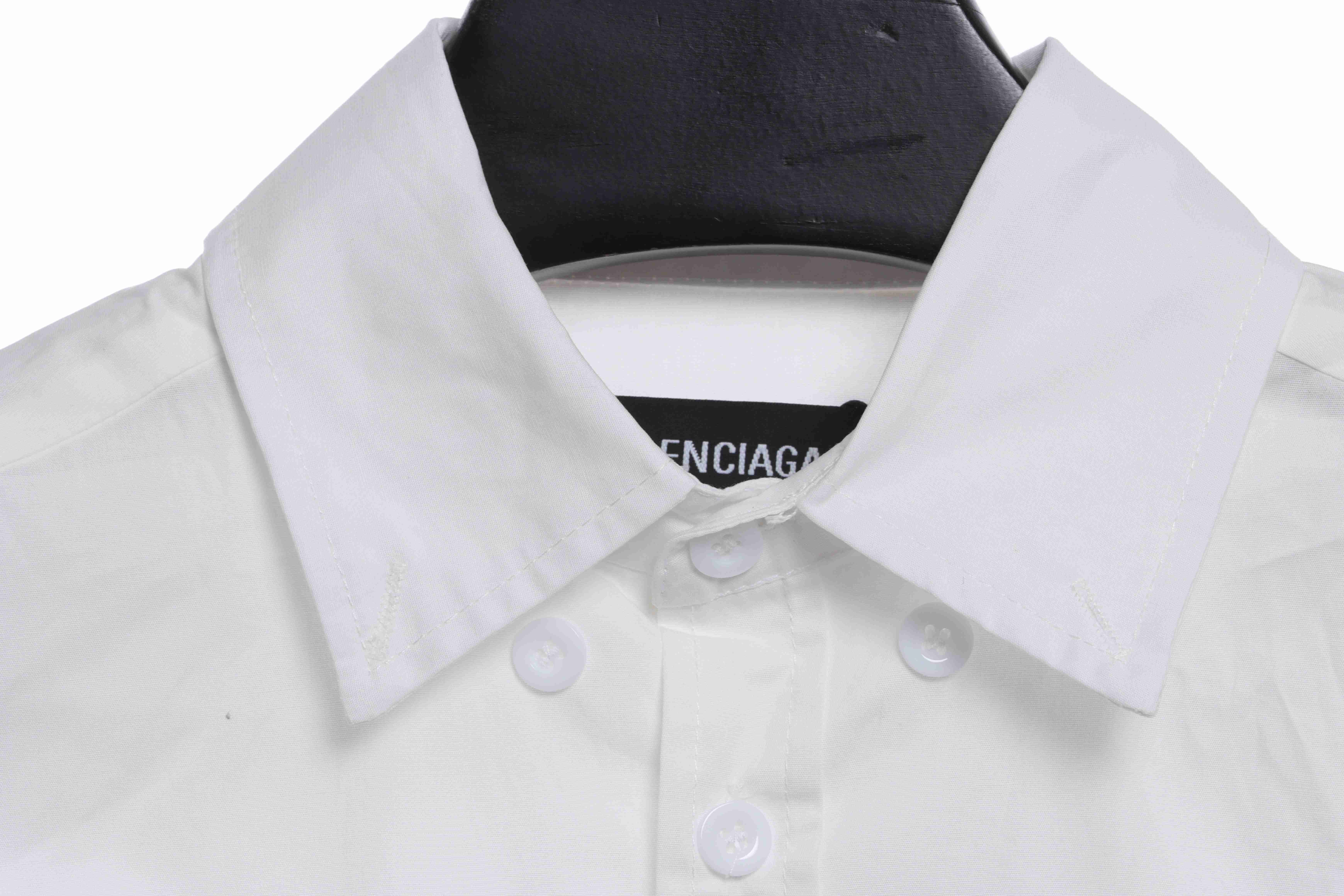 Balenciaga Reverse LOGO Embroidered Short-Sleeved Shirt (Special Offer)