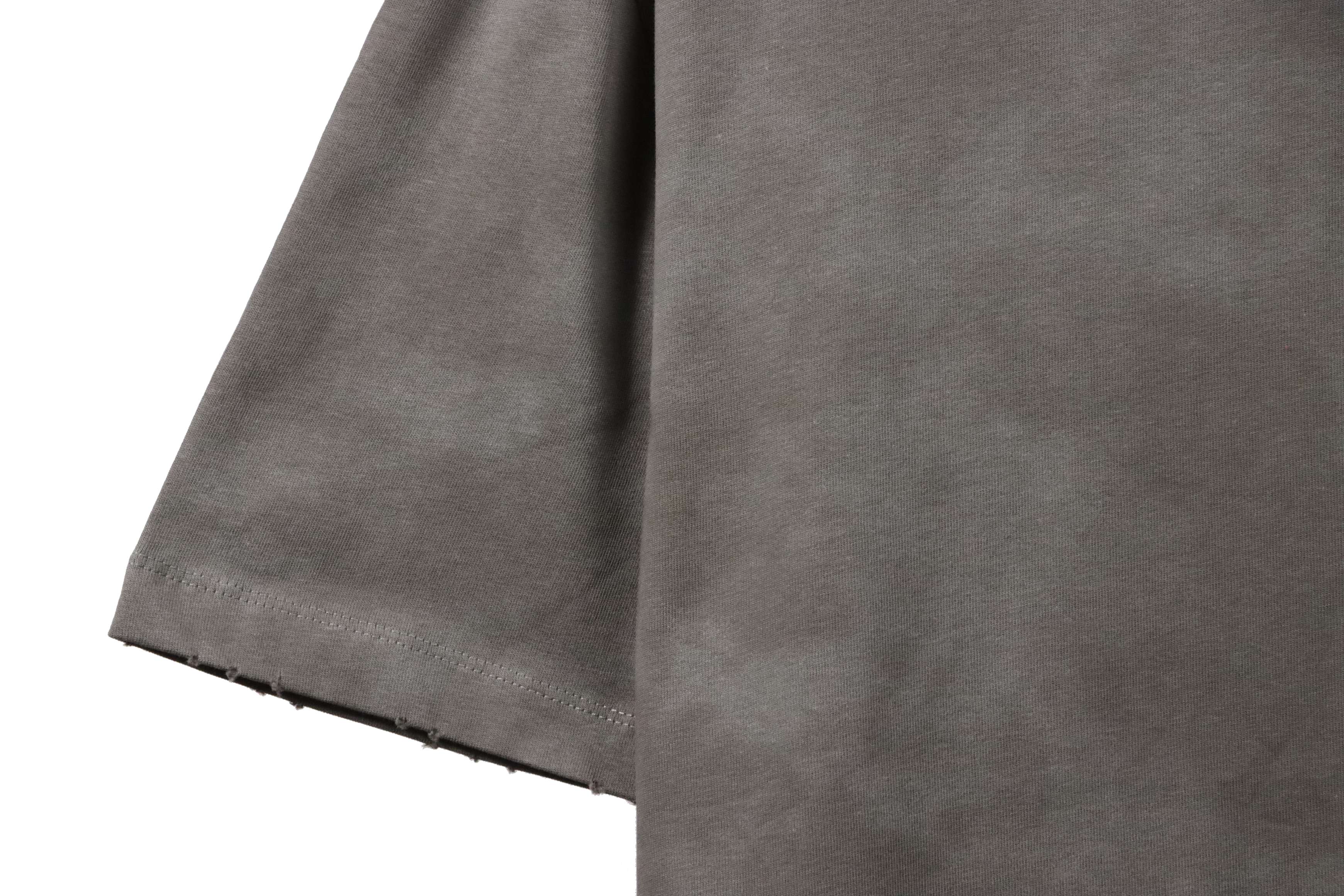 Balenciaga Rivet Pierced Washed Hole Short Sleeves Grey