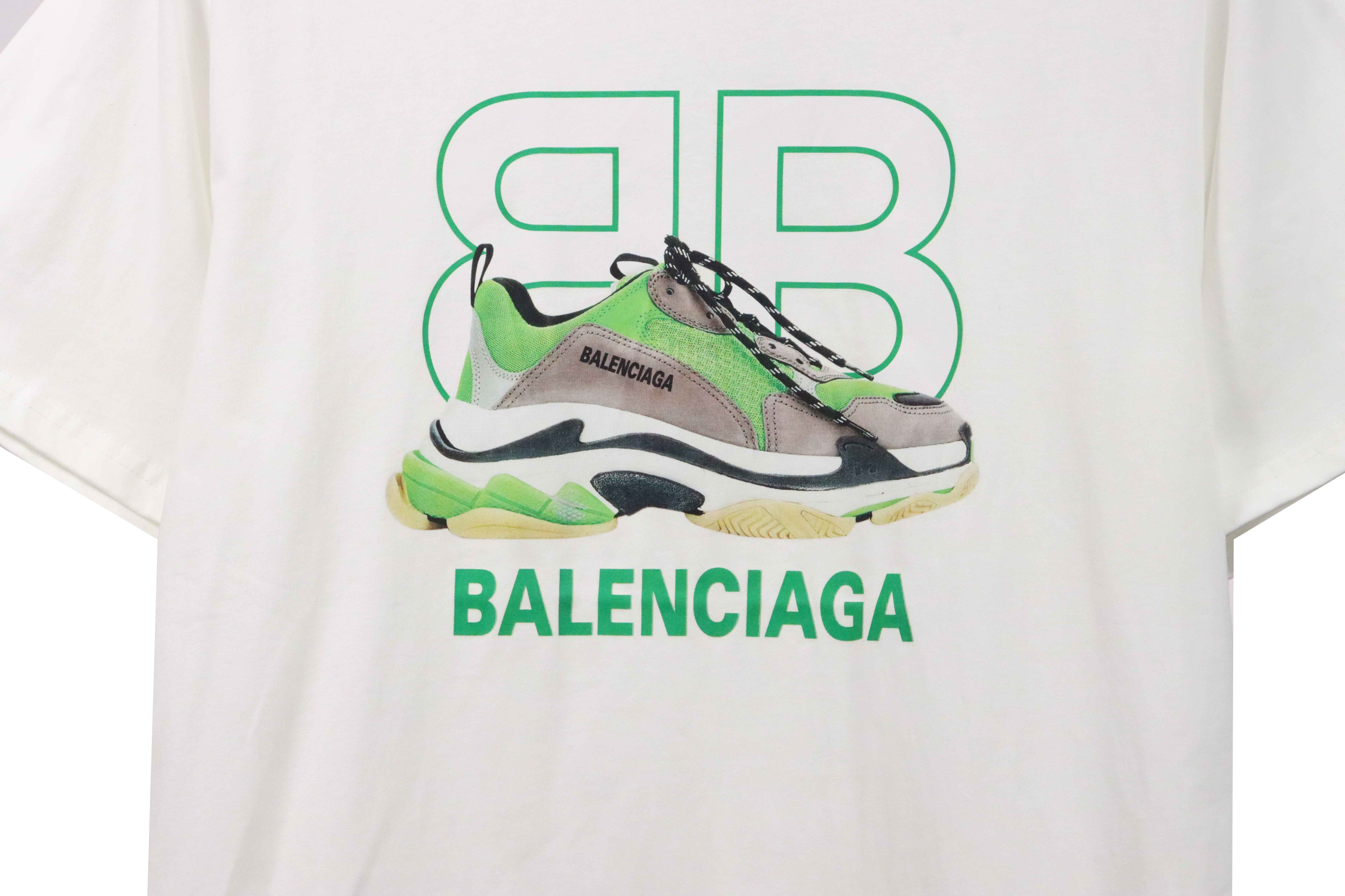 Balenciaga Shoes And Letter Short Sleeves (Special Offer)