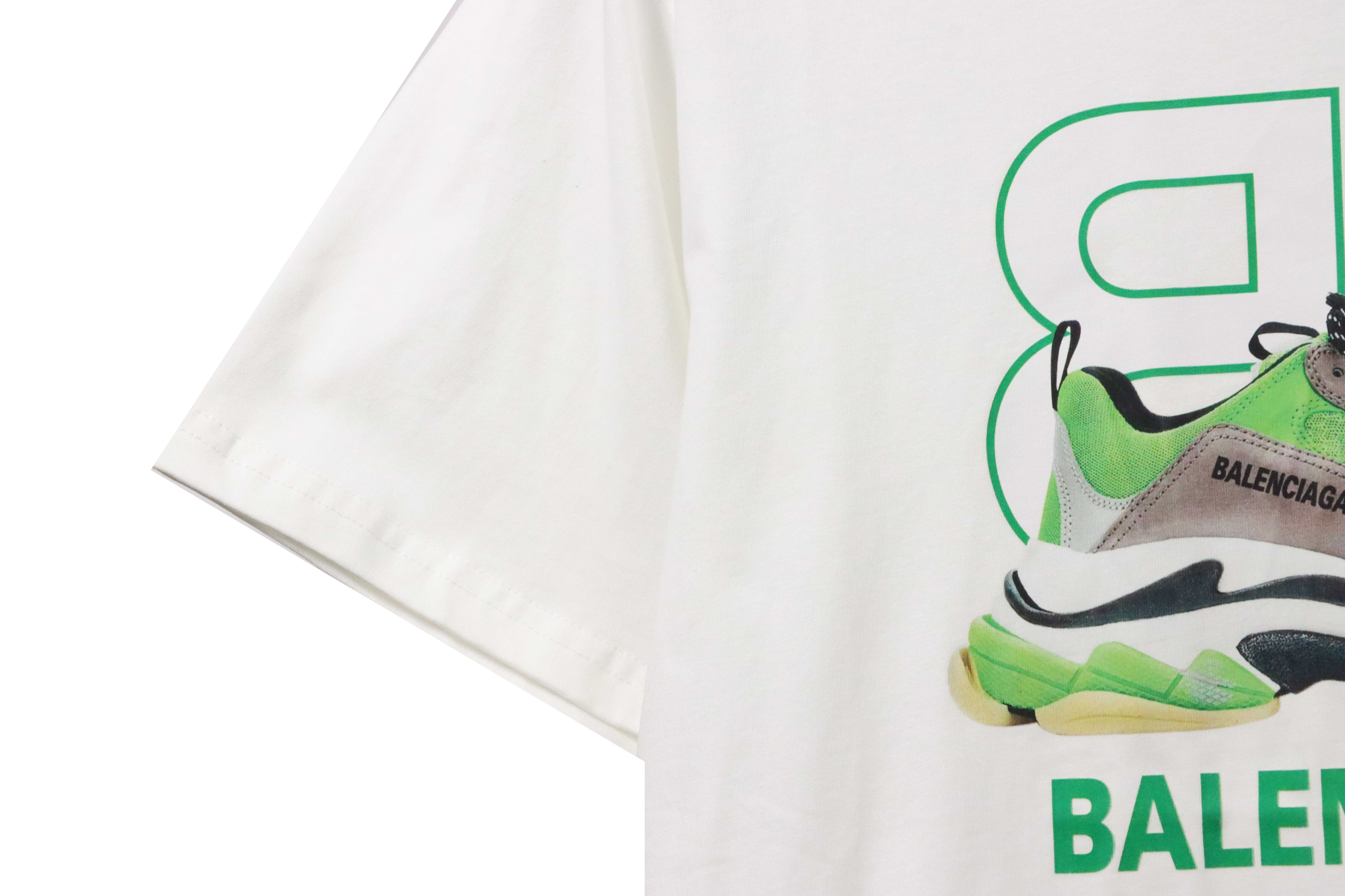 Balenciaga Shoes And Letter Short Sleeves (Special Offer)