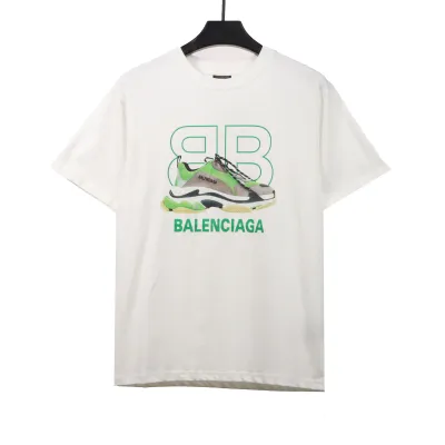 Balenciaga Shoes And Letter Short Sleeves (Special Offer) 01