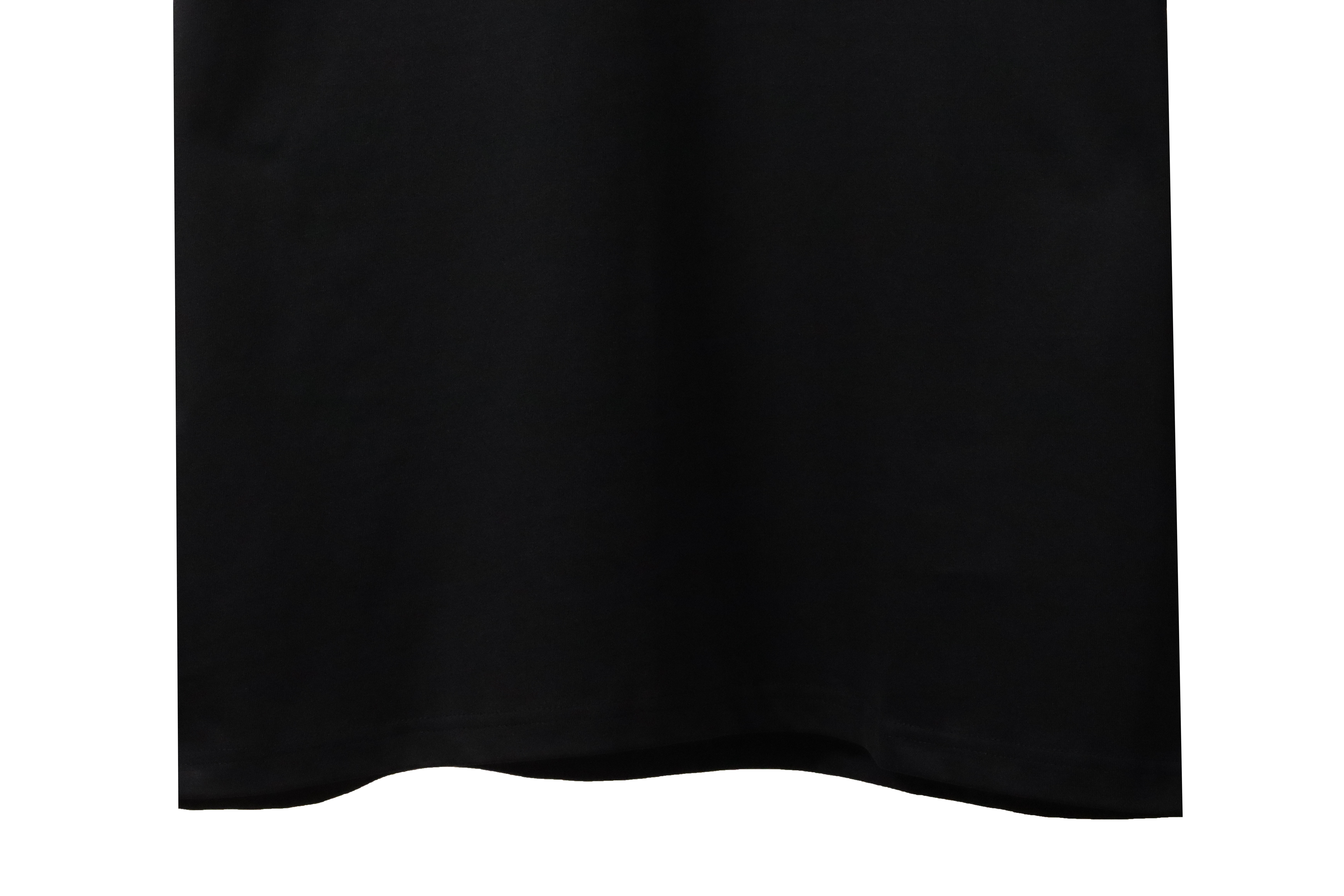 Balenciaga Simple Graffiti Small Letters Short Sleeve Black