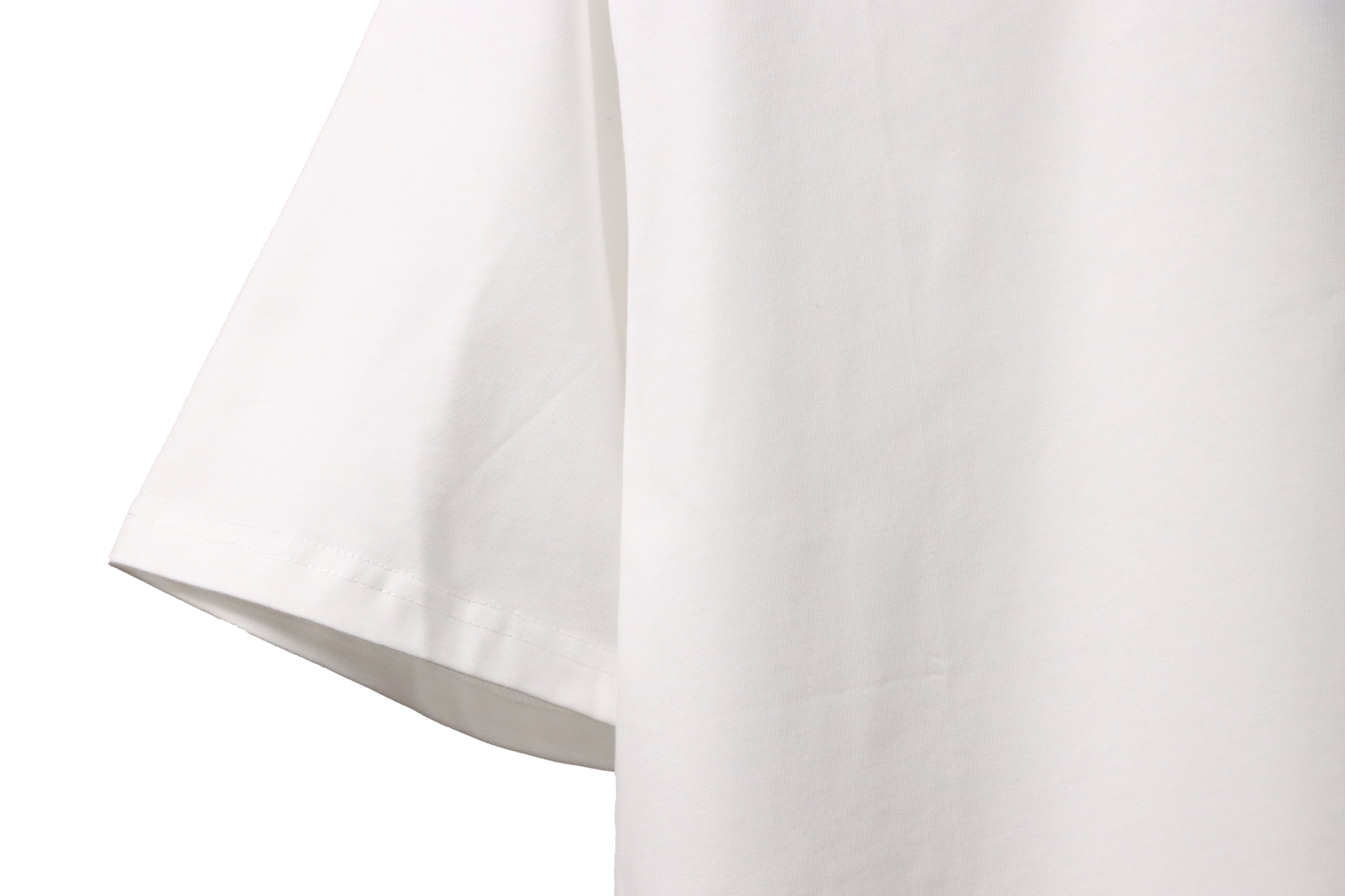 Balenciaga Simple Graffiti Small Letters Short Sleeve White