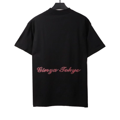Balenciaga Tokyo Tower Night View Short Sleeve Black 02