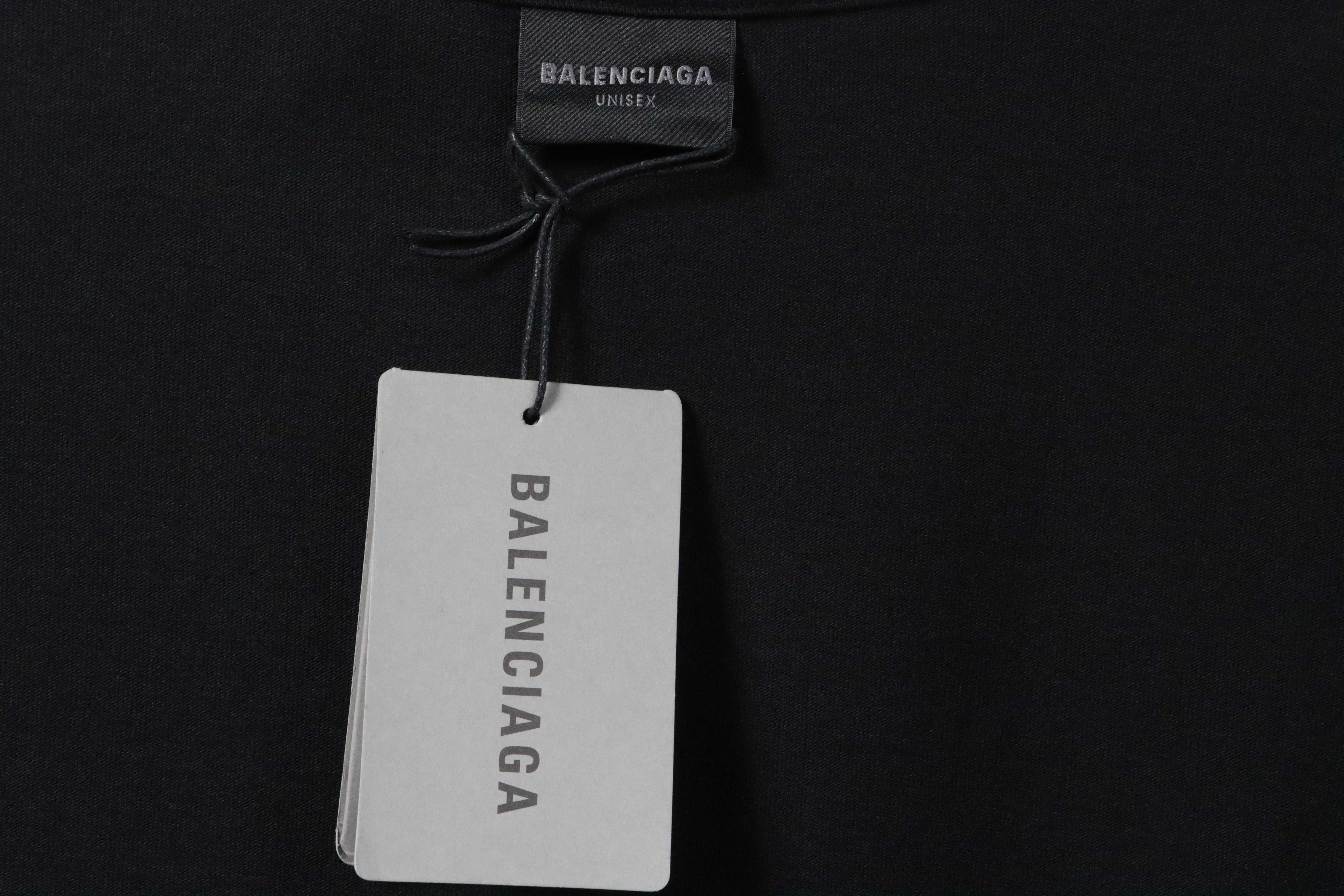 Balenciaga Tokyo Tower Night View Short Sleeve Black