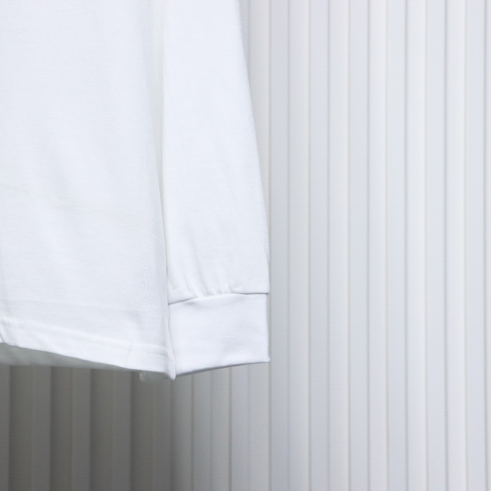 Balenciaga White Ink Direct Spray Love Long Sleeve T White