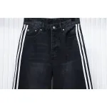 Balenciaga x Adidas Three-Bar Washed Jeans Black