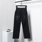 Balenciaga x Adidas Three-Bar Washed Jeans Black