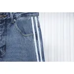 Balenciaga x Adidas Three-Bar Washed Jeans Blue