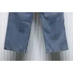 Balenciaga x Adidas Three-Bar Washed Jeans Blue