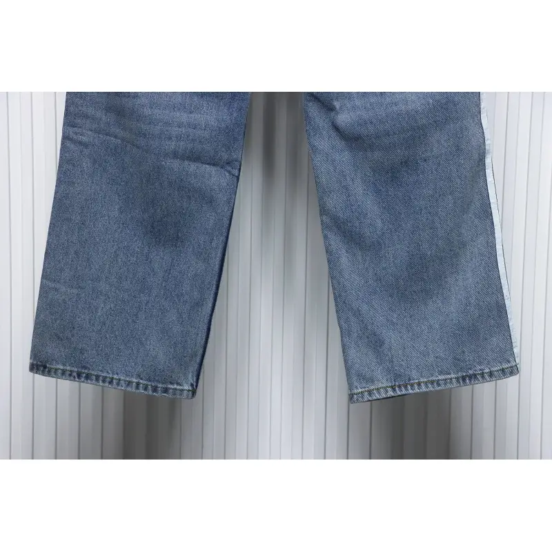 Balenciaga x Adidas Three-Bar Washed Jeans Blue