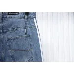 Balenciaga x Adidas Three-Bar Washed Jeans Blue