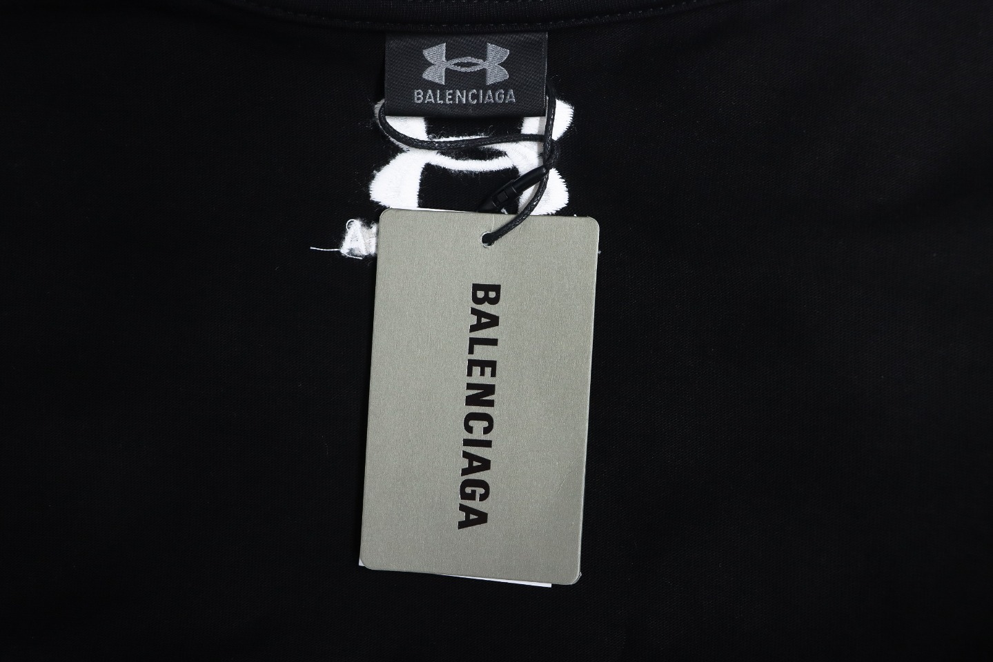 Balenciaga x Under Armour Front And Back Embroidered Colorblock Long Sleeve T-shirt