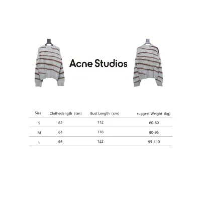 Acne Studios 24Fw Diagonal Striped Mohair Crew Neck Sweater 02