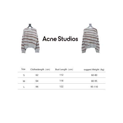 Acne Studios 24Fw Diagonal Striped Mohair Crew Neck Sweater 02