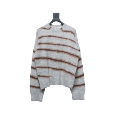 Acne Studios 24Fw Diagonal Striped Mohair Crew Neck Sweater 01