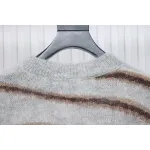 Acne Studios 24Fw Diagonal Striped Mohair Crew Neck Sweater