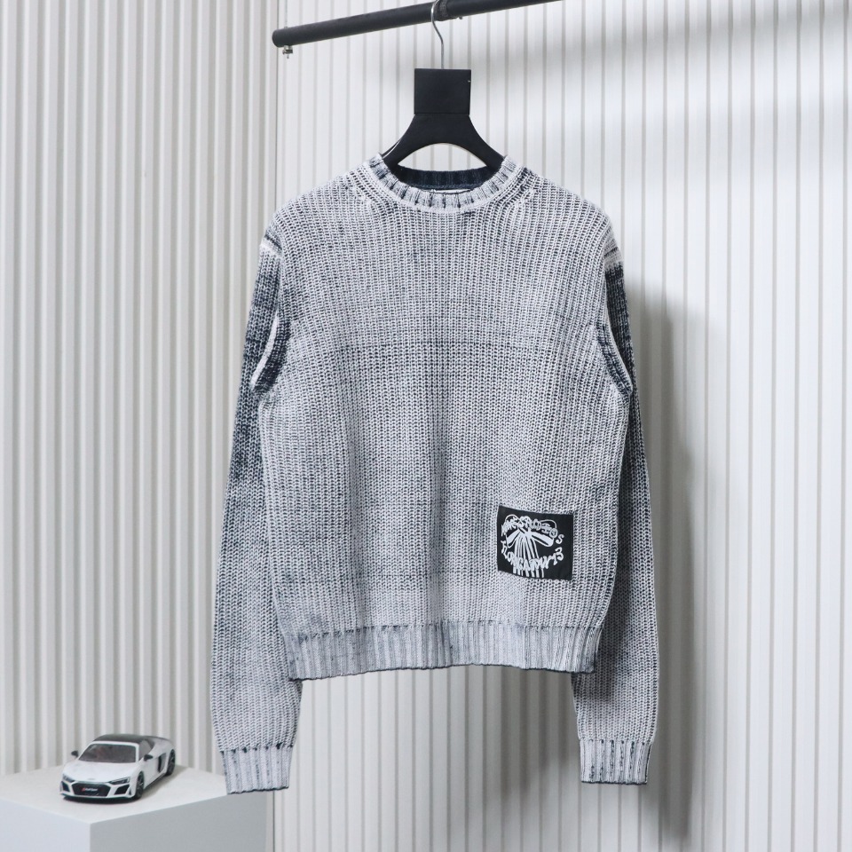 Acne Studios 24Fw Distressed Tie-Dye Crewneck Sweater