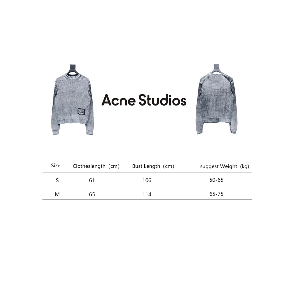 Acne Studios 24Fw Distressed Tie-Dye Crewneck Sweater
