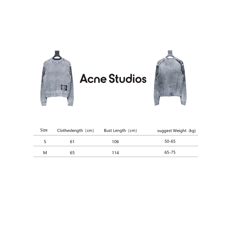 Acne Studios 24Fw Distressed Tie-Dye Crewneck Sweater