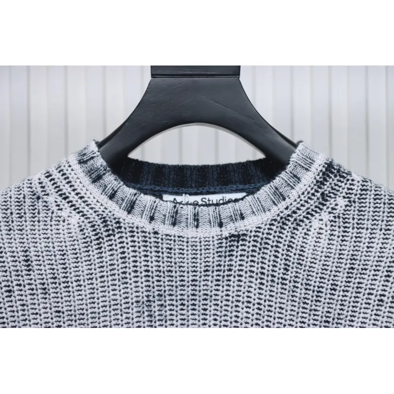 Acne Studios 24Fw Distressed Tie-Dye Crewneck Sweater