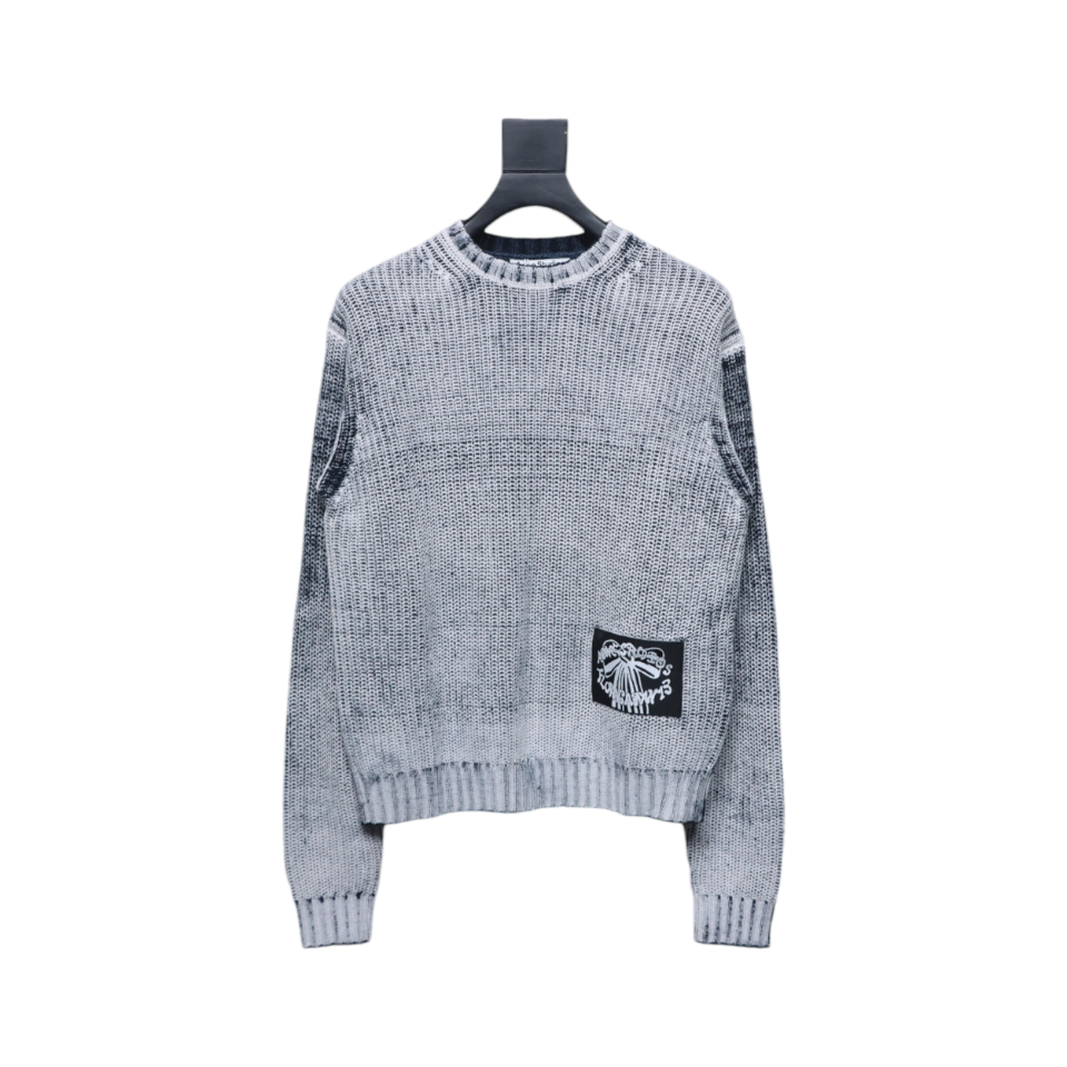 Acne Studios 24Fw Distressed Tie-Dye Crewneck Sweater