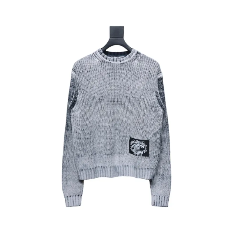 Acne Studios 24Fw Distressed Tie-Dye Crewneck Sweater