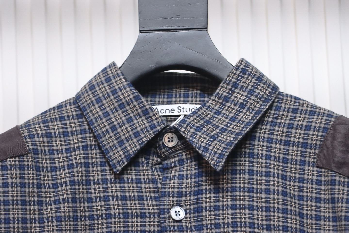 Acne Studios 24Fw Patchwork Plaid Long Sleeve Shirt