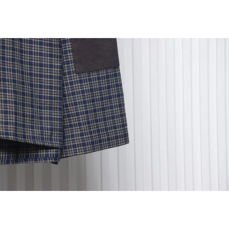 Acne Studios 24Fw Patchwork Plaid Long Sleeve Shirt