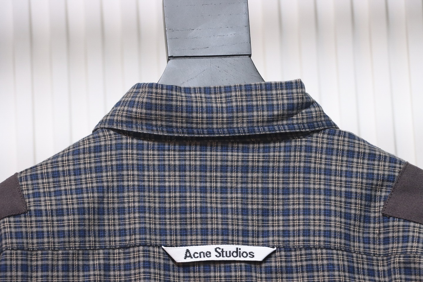 Acne Studios 24Fw Patchwork Plaid Long Sleeve Shirt