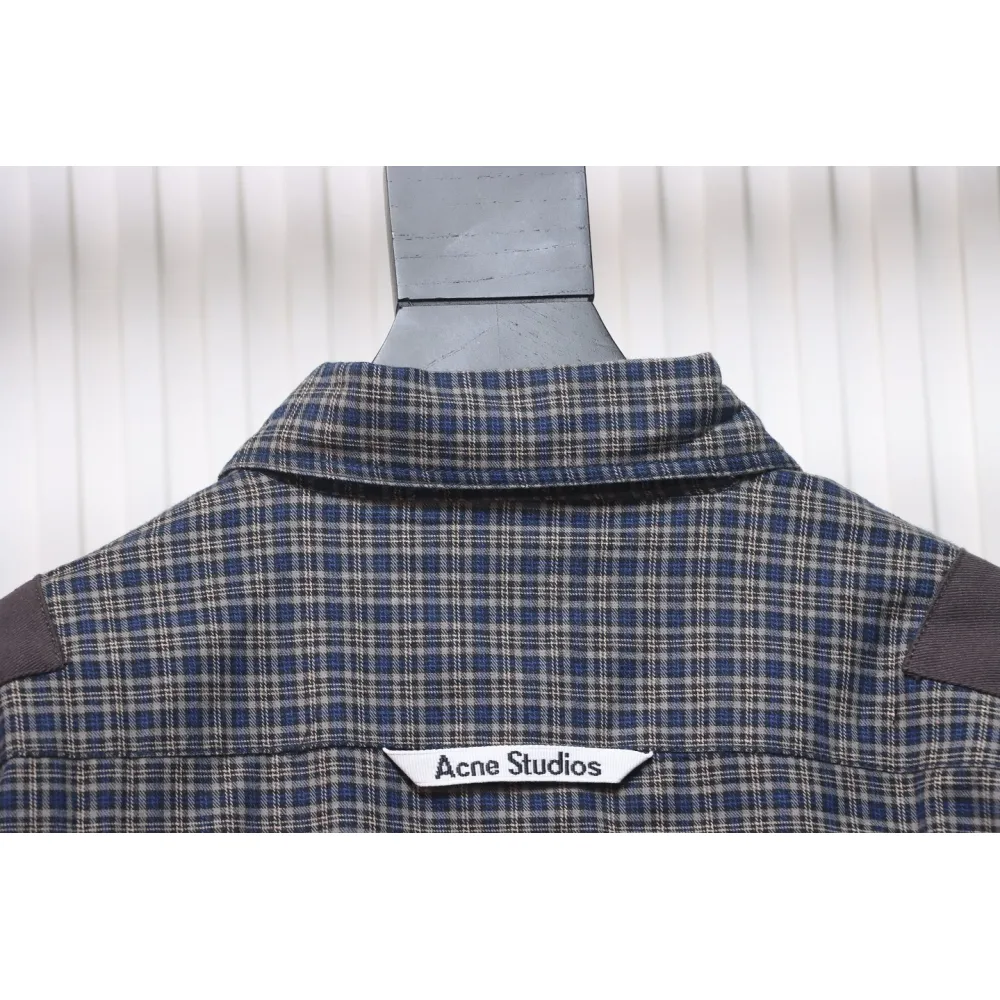 Acne Studios 24Fw Patchwork Plaid Long Sleeve Shirt