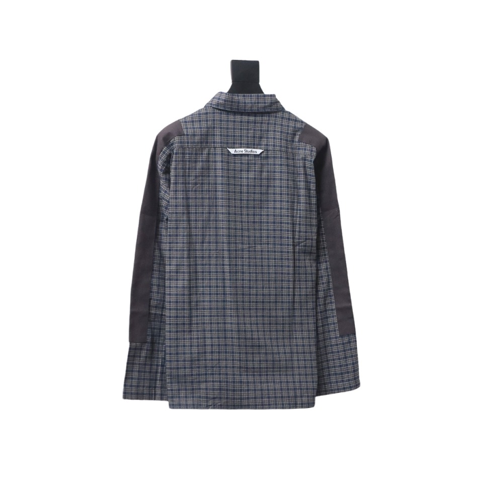 Acne Studios 24Fw Patchwork Plaid Long Sleeve Shirt
