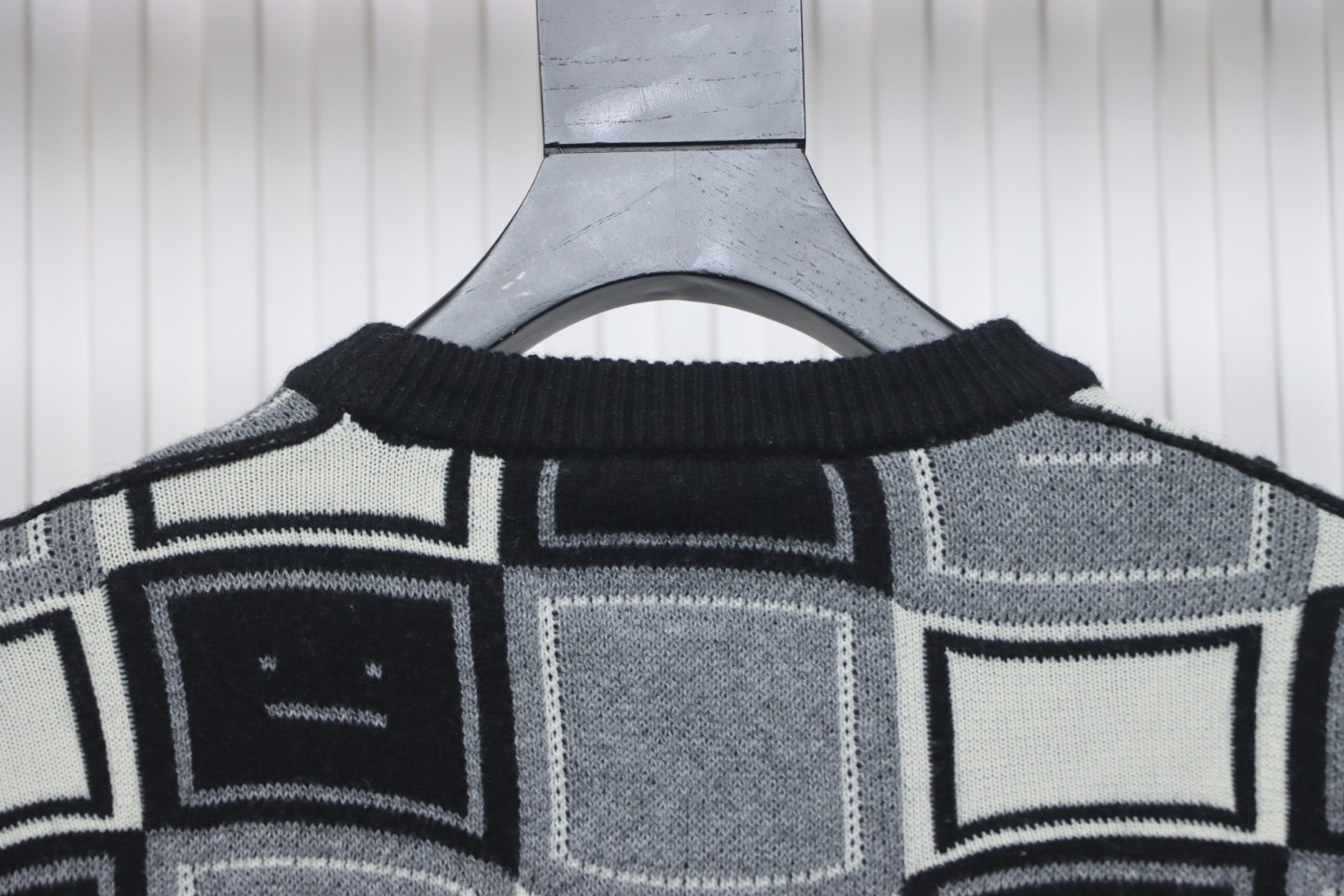 Acne Studios 24FW Square Smiley Face Crewneck Sweater