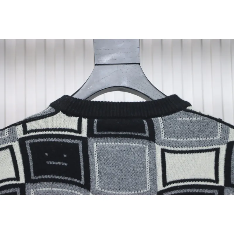 Acne Studios 24FW Square Smiley Face Crewneck Sweater