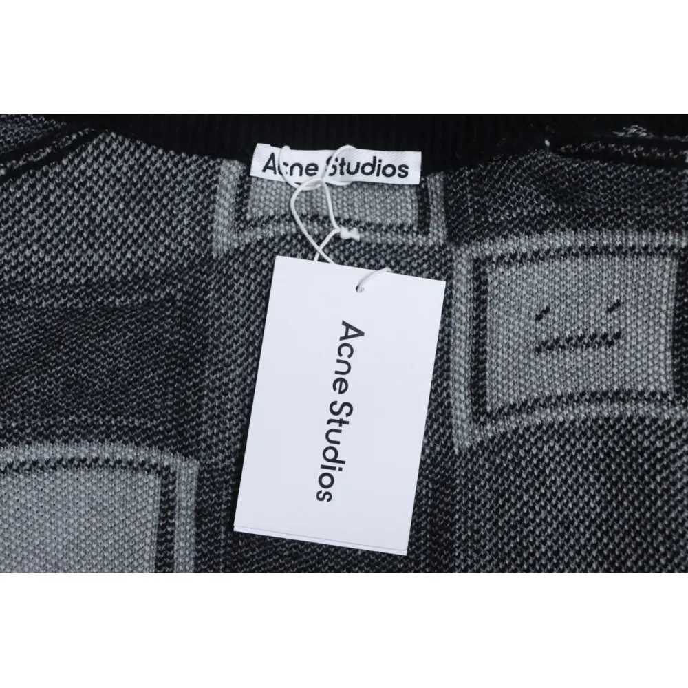 Acne Studios 24FW Square Smiley Face Crewneck Sweater
