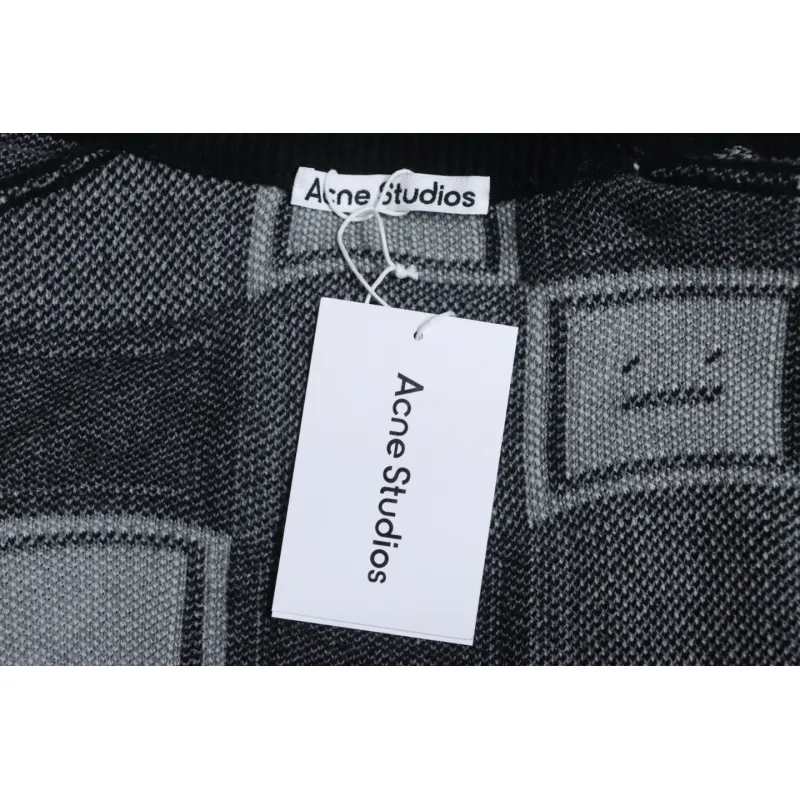 Acne Studios 24FW Square Smiley Face Crewneck Sweater