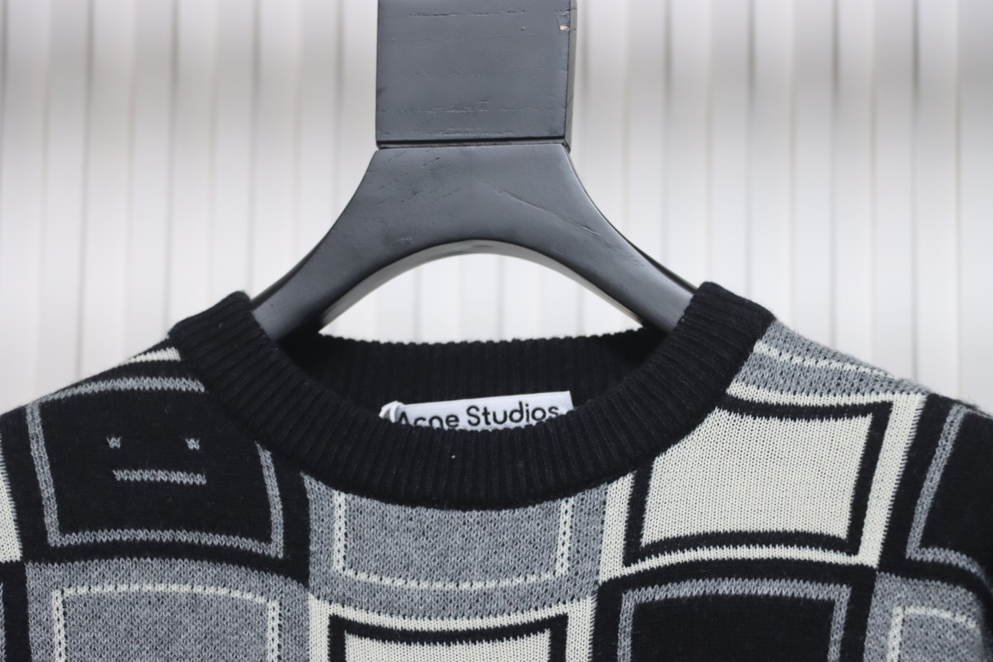 Acne Studios 24FW Square Smiley Face Crewneck Sweater