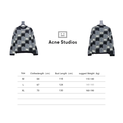 Acne Studios 24FW Square Smiley Face Crewneck Sweater 02