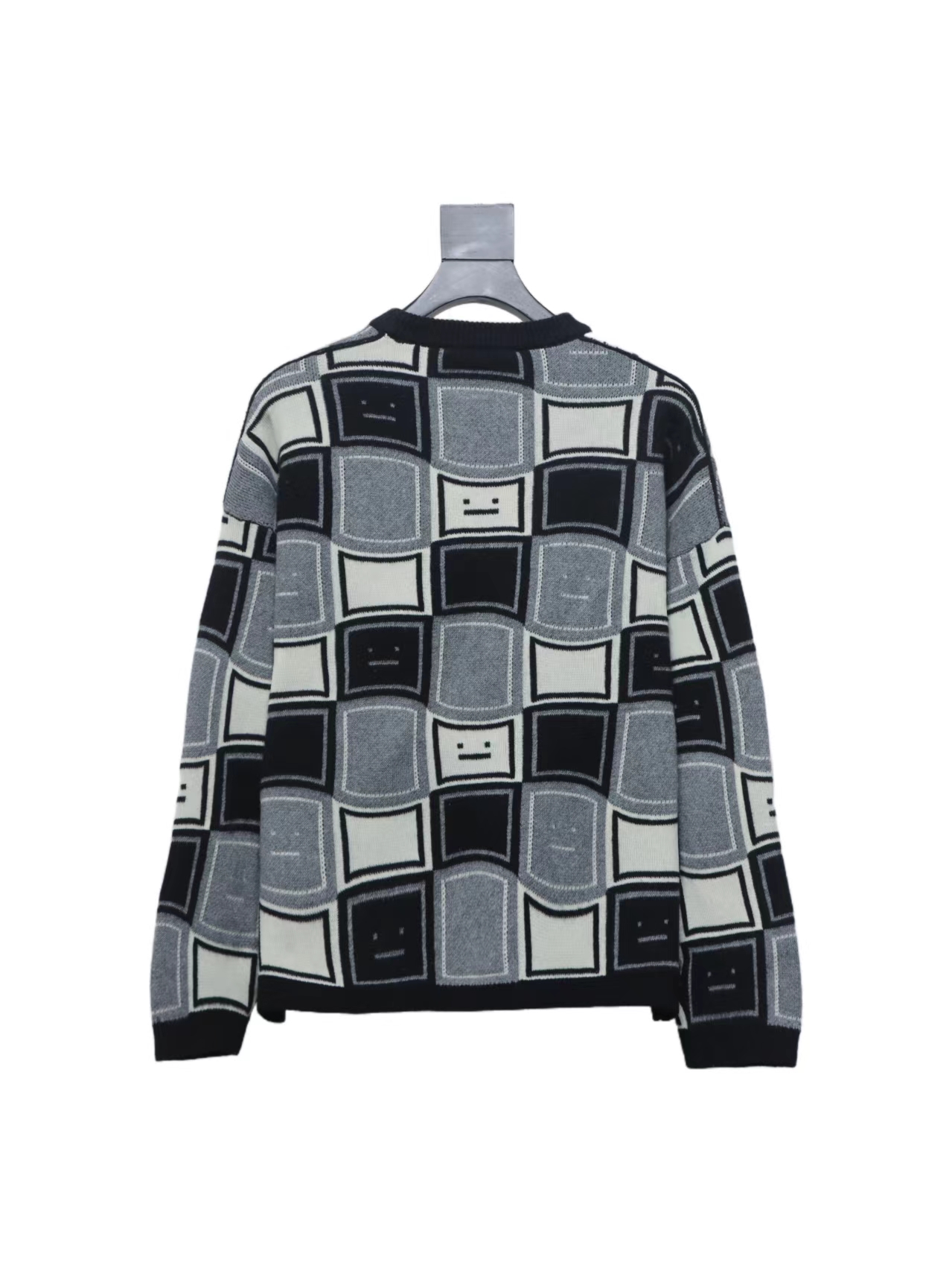 Acne Studios 24FW Square Smiley Face Crewneck Sweater