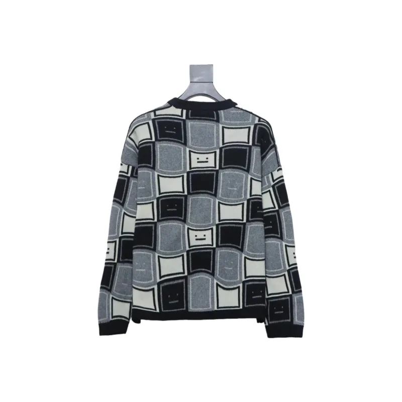 Acne Studios 24FW Square Smiley Face Crewneck Sweater