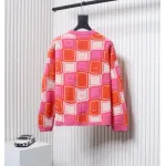 Acne Studios 24FW Square Smiley Face Crewneck Sweater Pink