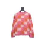 Acne Studios 24FW Square Smiley Face Crewneck Sweater Pink