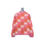 Acne Studios 24FW Square Smiley Face Crewneck Sweater Pink