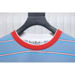 Acne Studios Layered Blue Striped Fake Two-Piece Smiley Face Label Long Sleeves