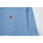 Acne Studios Layered Blue Striped Fake Two-Piece Smiley Face Label Long Sleeves