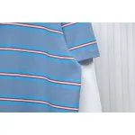 Acne Studios Layered Blue Striped Fake Two-Piece Smiley Face Label Long Sleeves