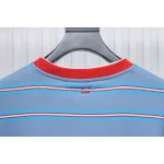 Acne Studios Layered Blue Striped Fake Two-Piece Smiley Face Label Long Sleeves